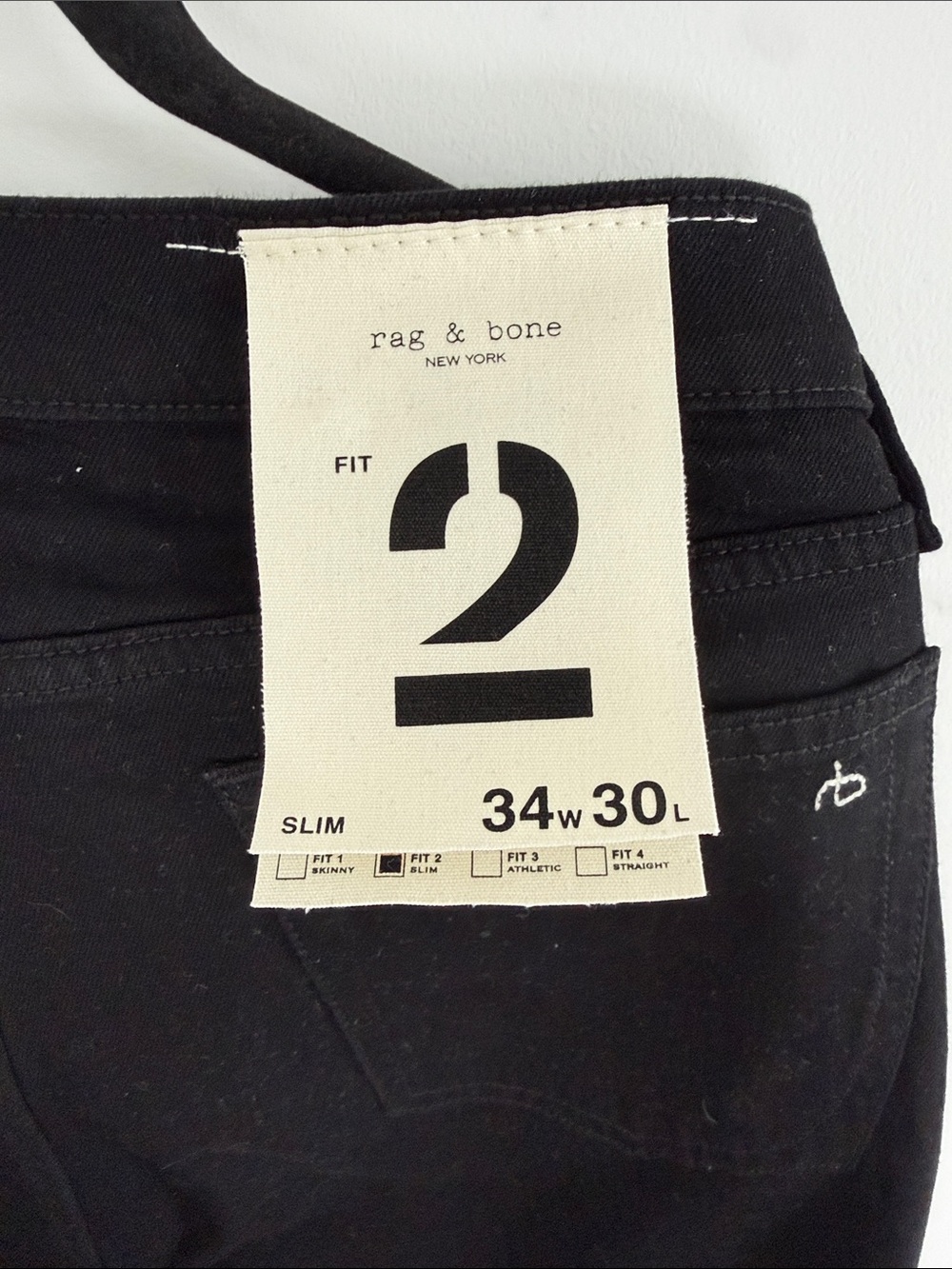rag & bone Men's Straight Black Jeans - Picture 5 of 6